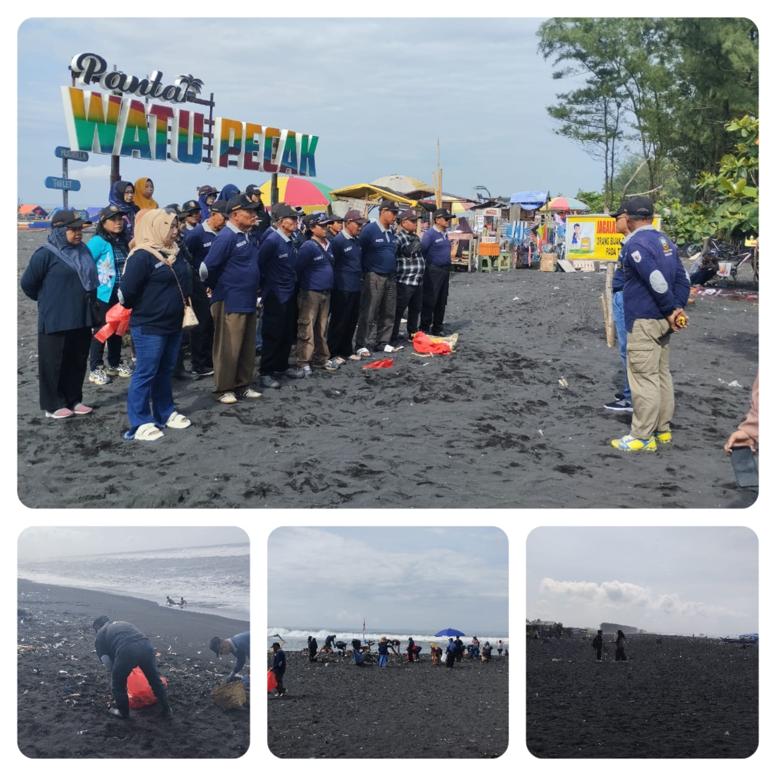 Kerja Bakti di Kawasan Wisata Pantai Watu Pecak